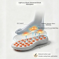 Chaussures de marche orthopédiques pour hommes et femmes, baskets à bout large, soutien de la voûte plantaire, respirantes, en maille, à enfiler, mocassins décontractés, antidérapantes, résistantes à l'eau