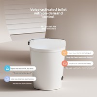 WC intelligent en porcelaine à poser au sol, cuvette de toilette automatique avec télécommande