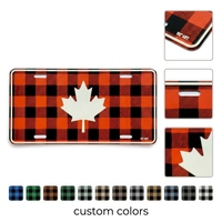 Placa de Matrícula Estadounidense Personalizada Colorida, Diseño Rectangular Personalizado con Placa de Metal en Relieve