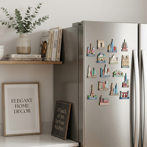 Imán de Metal para Refrigerador, Resistente al Agua, Adhesivo Duradero para Refrigerador, Decoración de Pared para Cocina y Hogar, Imán de Arte Coleccionable - Product Image 6