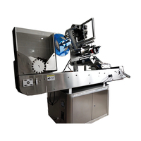 Machine d'étiquetage horizontale automatique à grande vitesse pour petites bouteilles rondes, étiquettes en plastique et en papier