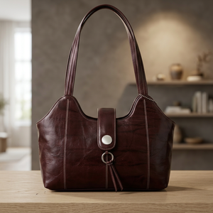Bolso de Mano de Cuero Vacuno de Primera Calidad para Mujer, a la Moda, Impermeable, con Cierre de Cremallera 3L+, Dos Correas, Duradero y Largo - Product Image 4