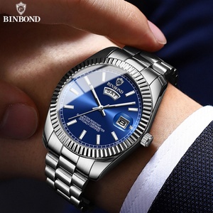BINBOND 7012 Mens Fashion Business Sports Quartz Watch 30M Waterproof Luminous Classic Calendar Creative <b>Clock</b> Mens Wristwatch - Product Image 5