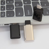 Flash Drive USB Tipe C Single Port Berbahan Metal OTG Pendrive Logo Custom Mini USB C Memory Stick untuk Ponsel Laptop