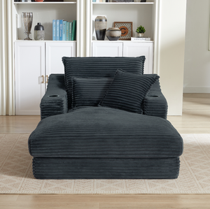Canapé moderne confortable et rembourré de 47,24 pouces avec design de coussin unique, fauteuil lounge pour appartements, hôtels et salons - Product Image 2