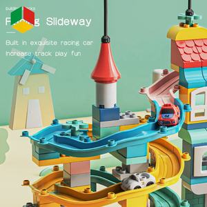 Giocattolo di QS <span class=keywords><strong>3</strong></span> IN 1 209 PCS granchio di plastica mulino a vento scivolo palla Building Block apprendimento precoce scuola materna assemblaggio giocattolo - Product Image 3