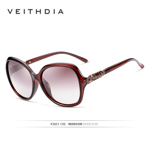 Veithdia Women's Polarized Sunglasses UV400 Round <b>Frame</b> TAC Lens Driving Fashion Sun Protection - Product Image 5