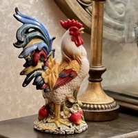Décoration de jardin antique chinois personnalisé Pièce maîtresse Figurines de coq en céramique
