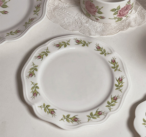 JADE British Retro Rose Porcelain <b>Cup</b> and Saucer Set 200mL Capacity Milk <b>Cup</b> Included for Home Tea Coffee or Party Use - Product Image 4