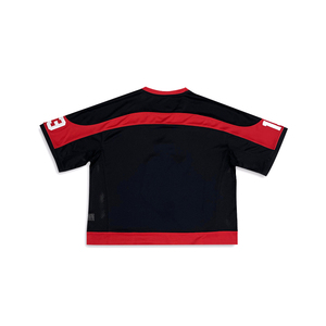 เสื้อเจอร์ซีสำหรับผู้ชายเสื้อกีฬาผ้าโพลีเอสเตอร์ผ้าตาข่ายพิมพ์ลายโลโก้ทรงครอปไซส์ใหญ่สำหรับใส่เล่นฟุตบอล - Product Image 3