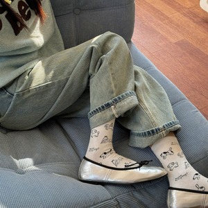 Calcetines de Algodón Coloridos Supersky con Diseño de Perro Salchicha, Calcetines Deportivos para Mujer, Calcetines de Punto para Primavera/Verano - Product Image 3