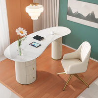 Ensemble de bureau et de chaise en marbre moderne de luxe léger pour usage médical et de beauté, design modulaire