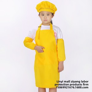 Cross-border <strong>Children's</strong> Sleeveless <strong>Apron</strong> Black White Polyester Anti-fouling Baking Art Painting Protective <strong>Apron</strong> - Product Image 3
