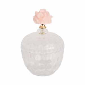 Bottiglia decorativa in vetro con coperchio in pietra per la casa, soggiorno, camera da letto, sala da pranzo, vaso per fiori - Product Image 2