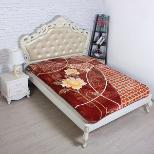 Couverture de <span class=keywords><strong>lit</strong></span> double en raschel de style coréen, confortable, ultra-douce, épaisse, tissée à motifs floraux, 100% polyester, vente en gros à prix réduit - Product Image 4