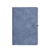 Großhandel Maßgefertigtes A5 Hardcover PU-Leder Notizbuch mit Metallring-Verschluss Geschäftstagebuch für Büro Firmengeschenk