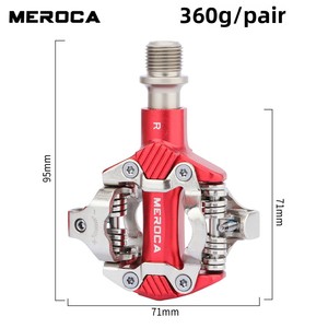 Pédales de chaussures <span class=keywords><strong>BMX</strong></span> Meroca en alliage d'aluminium, pédales autobloquantes avec roulements scellés SpD et plaques de verrouillage - Product Image 2