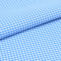 Tela a Cuadros Gingham 100% Poliéster al por Mayor, Tela a Cuadros para Uniformes Escolares, Estilo Liso para Forro de Bolsas y Cortinas