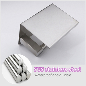 Soporte de toalla de papel de cocina autoadhesivo de metal montaje en pared debajo del Gabinete para cocina baño sin perforación - Product Image 4