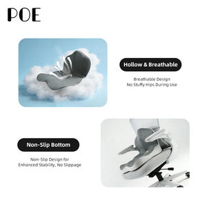 Подушка для сиденья из пены с эффектом памяти U-образной формы с интегрированной поддержкой талии и бедер, выполненная по технологии шитья, для облегчения давления на спину и ягодицы, эргономичный дизайн - Product Image 4