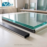 Barre d'espacement composite moderne en acier inoxydable à bord chaud 17A 16,5 mm, 0,38 W/mK, pliable, insonorisante pour portes IGU – Vente directe usine