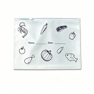 Haushalts-Aluminiumfolie-Lebensmittelaufbewahrungsbeutel Klein 10er-Pack Mit Beschriftungsfeld Wiederverwendbare Schiebeverschluss-Beutel für Kühlschrank - Product Image 1