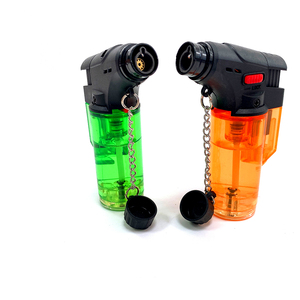 Briquet <span class=keywords><strong>Chalumeau</strong></span> Jet Turbo Mini Multifonctionnel de Poche pour Hommes, avec Porte-clés, pour Barbecue, Couleur Transparente, Vente en Gros - Product Image 2