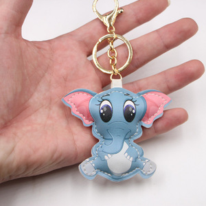 <span class=keywords><strong>Porte</strong></span>-clés en cuir PU éléphant mignon <span class=keywords><strong>original</strong></span> en gros, pendentif pour sac à main pour femmes, accessoires en cuir, personnalisation - Product Image 1