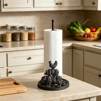 Porte-serviettes en fonte de fer au design rustique et charmant, en forme de coq, accessoire de comptoir de cuisine sur pied