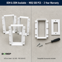 Boîte de jonction électrique 3 modules SNW-130 en PVC ignifuge, homologuée CETLus pour l'extension de câblage aux normes américaines