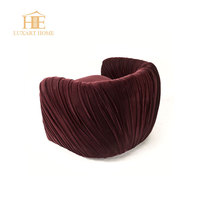 Fauteuil pivotant 360° de luxe en cuir véritable rouge de haute qualité, design italien moderne, garni de plumes d'oie, pour salon et appartement