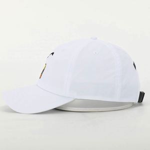 OEM Custom Sporty Common 6 Panel White Quick Dry Sports Baseball Cap Embroidery Logo Golf Dad <b>Hat</b> - Product Image 3