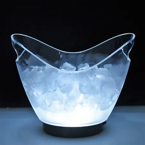 Cubo de Hielo LED de Plástico de 4L con Logotipo Personalizado para Enfriar Botellas de Cerveza, Champán y <span class=keywords><strong>Vino</strong></span> para Fiestas y Eventos - Product Image 1