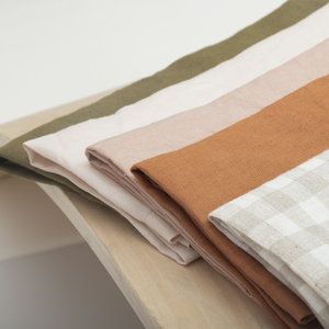 Khăn Ăn Đám Cưới Tiệc Tùng Màu Trơn Khăn Ăn Cocktail Vải Lanh Pháp 100 Hữu Cơ Thêu Viền Thêu Logo Theo Yêu Cầu - Product Image 5