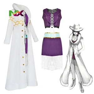 นิโก้ โรบินคอสเพลย์เครื่องแต่งกายชุดสีม่วงชุดสีขาวเสื้อคลุมพังก์ชุดฮาโลวีนสำหรับผู้ใหญ่ - Product Image 3