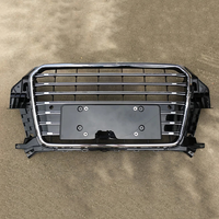 Grille de pare-chocs avant ABS de haute qualité style SQ3 pour Audi Q3 SQ3 2013-2016 8U, cadre chromé, fond noir brillant, marque PNB 1