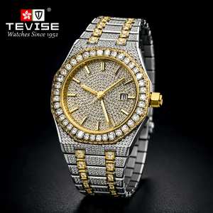Reloj TEVISE de Lujo con Moissanita para Hombre, Relojes de Pulsera Mecánicos de Acero Inoxidable para Hombre, Reloj para Hombre, Resistente al Agua 5ATM - Product Image 3