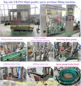 Automatic 4 Heads Perfume Liquid Aerosol Cans Aseptic Spray Bottle Filling Capping Machine Line