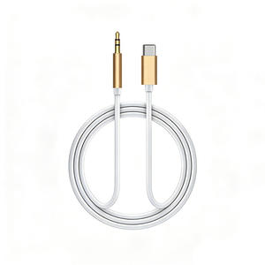 Câble audio Type-C vers 3,5 mm, cordon auxiliaire blindé tressé plaqué or pour smartphones, enceintes, autoradios et systèmes home cinéma - Product Image 1