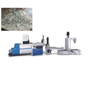 Waste Plastic Recycling PP PE LDPE HDPE Film Flakes Single Screw Granulator