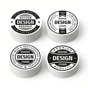 Reklam Bilgileri ile Özelleştirilmiş Logo Yapışkanlı Tekli Kesim Özel Şekilli Isıya Duyarlı Promosyon Vinil Etiketler - Product Image 1