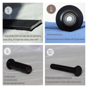 Amerikan tarzı ahır kapısı, askı rayı, sürgülü kapı ve ray için tam bir donanım aksesuar seti - Product Image 4