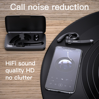 Écouteur Mono Sans Fil à Affichage Numérique, Étanche IPX7, pour Oreille Unique, avec Crochet d'Oreille, Bluetooth 5.2, Mains Libres pour la Conduite et les Affaires - Vente Flash