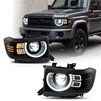HCMOTIONZ Usine Phares LED Pour Toyota Land Cruiser 70 Series LC76 LC78 LC79 2007-2023 DRL Clignotant Séquentiel LHD