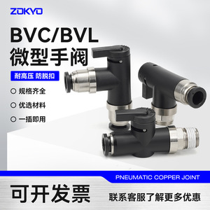 วาล์วบอลขนาดเล็ก BVC/BVL 6 M5 วาล์วพลาสติกแบบแมนนวลสำหรับสายลมอัด 0-60 องศาเซลเซียส 100 ปอนด์ต่อตารางนิ้ว - Product Image 4