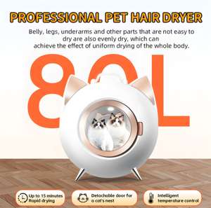Caja Secadora Inteligente para Mascotas de 80L, Profesional, de Lujo, Moderna, Antibacteriana, Ecológica, de Plástico ABS, Personalizable, para Perros y Gatos - Product Image 2