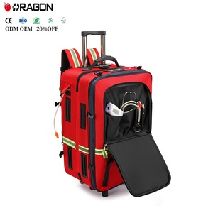 Mochila con ruedas de primeros auxilios de gran capacidad, mochila médica impermeable profesional de primeros auxilios, bolsas para médicos