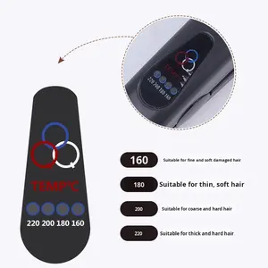 Fer à friser transfrontalier, pince à cheveux, lisseur pour cheveux raides, frange volumineuse, lisseur double usage, pince à permanente haute couronne, portable - Product Image 4
