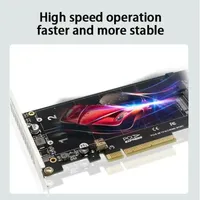 Tarjeta Divisora Dual M.2 NVMe PCIe x8 con Soporte PCIe 4.0 para Adaptador de Expansión SSD RAID en Placa Base