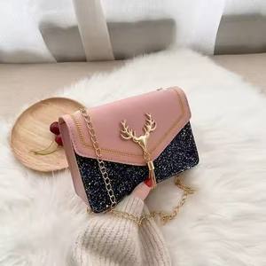 HOT SALE Square Ladies <b>Bag</b> Wholesale <b>Sequin</b> Decoration Embroidery Women <b>Bags</b> Chain Shoulder <b>Bag</b>.Z0116 - Product Image 2